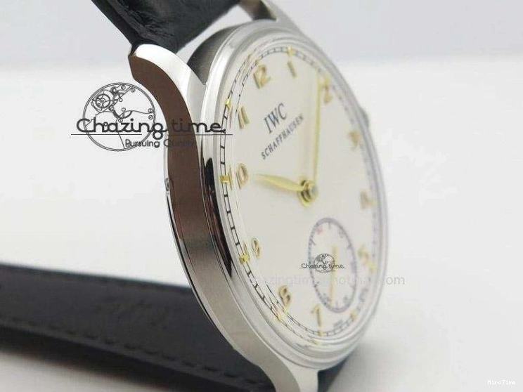 MIROTIME 0322 Sustainable Portuguese IW545408 White Dial ZF 1:1 Best Edition On Dark Blue Leather Strap 7335